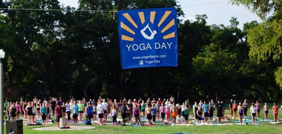350+ joined Yoga Day in The Park last year