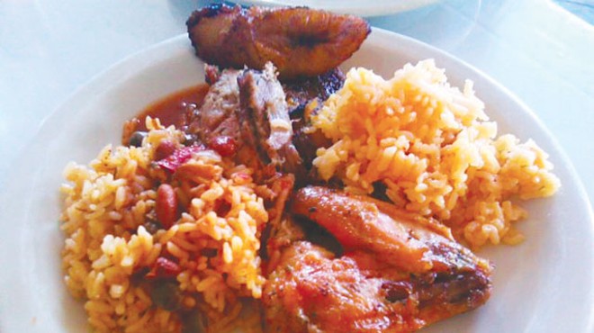 A plate of Puerto Rican offerings from La Marginal.
