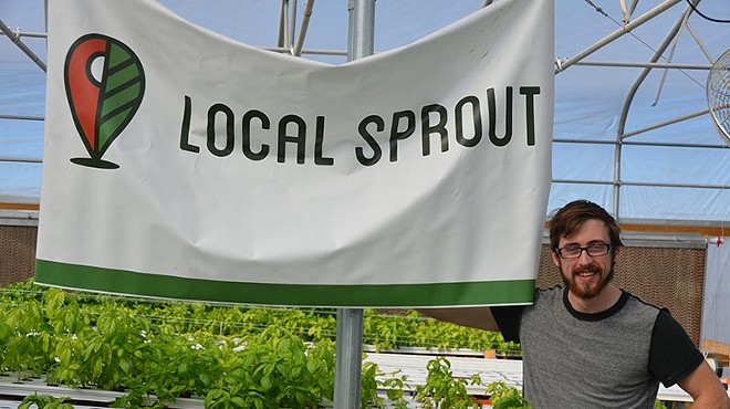 LocalSprout co-founder Mitch Hagney in the green house