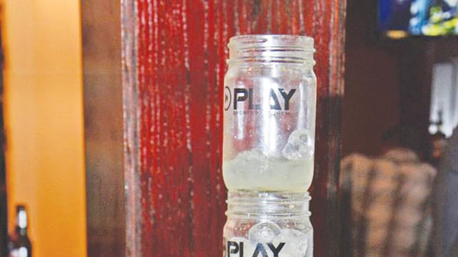 Mason jars are the glasses of choice at Play