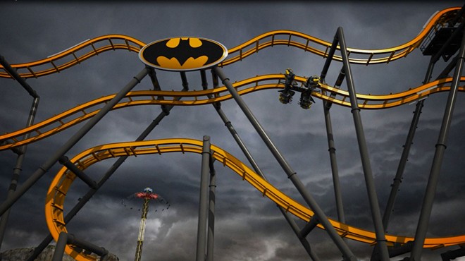The upcoming Batman: The Ride at Six Flags Fiesta Texas