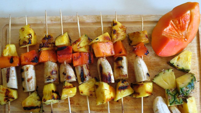 This Bytes: Rum Soaked Fruit Kebobs Recipe