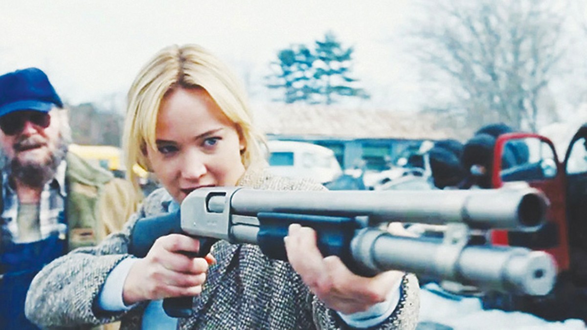 Jennifer Lawrence takes aim in Joy.
