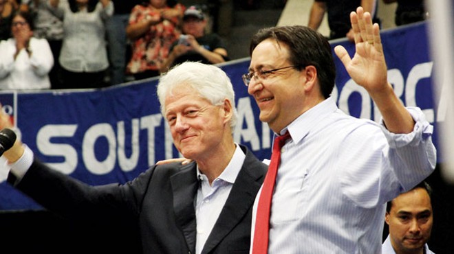 Pete Gallego, shown at an appearance with President Bill Clinton in San Antonio, will formally launch a campaign for Carlos Uresti's state Senate seat.