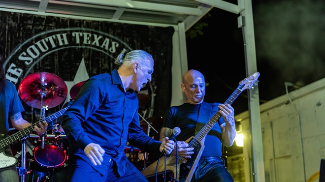 Scott Womack, Mike Solis and Robert "Bobdog" Catlin (left to right) go aggro during South Texas Legion's debut performance.