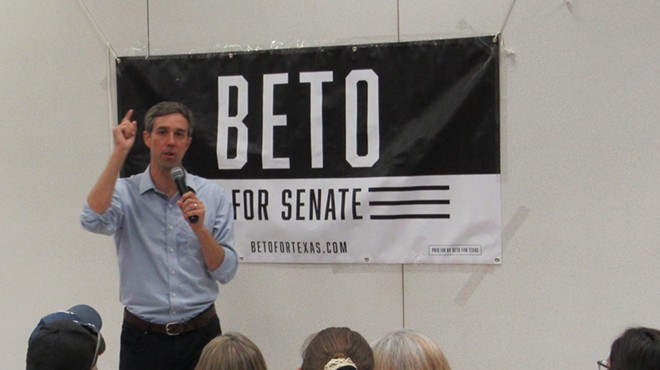 Beto O'Rourke speaks at a South Texas campaign event.