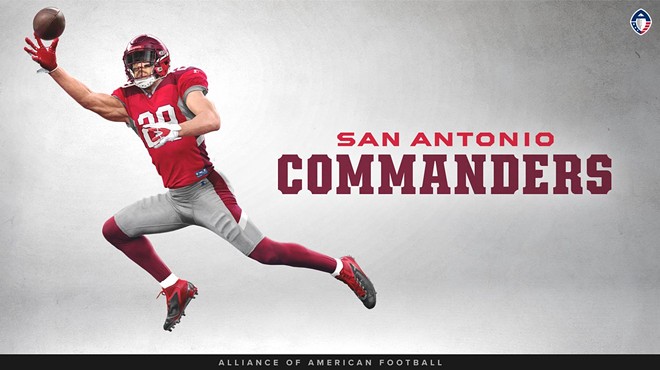 The San Antonio Commanders will be decked out in red and gray.