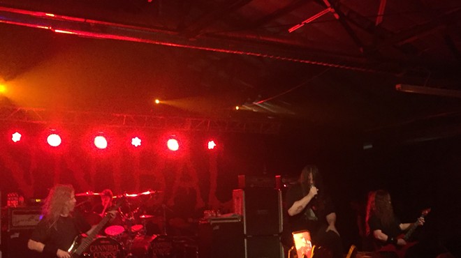Cannibal Corpse rips into "Code of the Slashers" last night at VIBES Event Center.