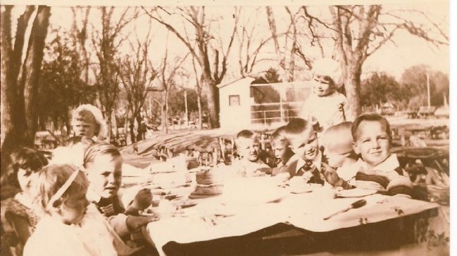 Local children enjoy Kiddie Park, spring 1933.