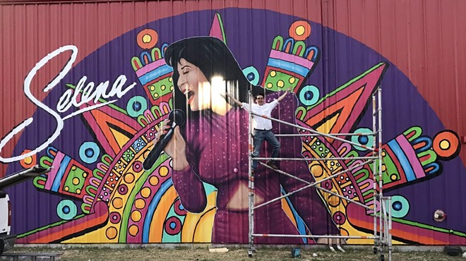 One of SA's newest Selena murals is located on the Alamo Candy wall.