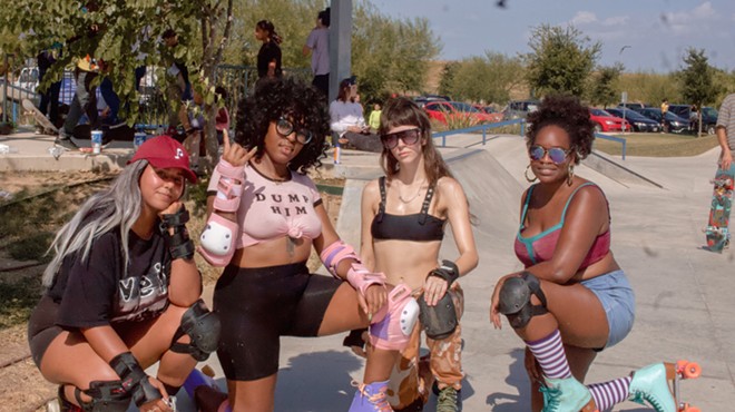 Attendees of the 2019 All-Girls Skate Jam July 20, 2019, at Pearsall Park.