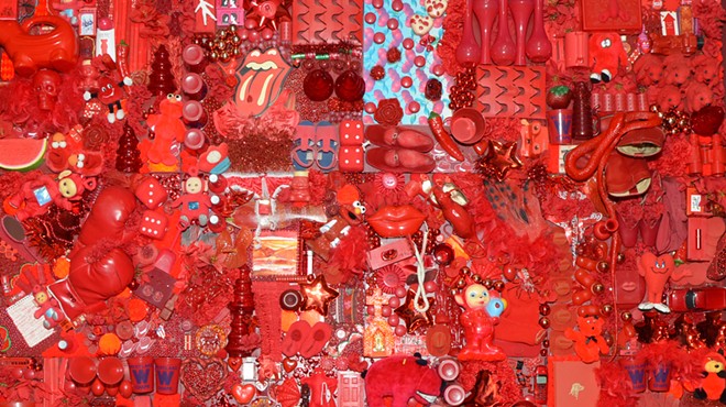 Linda Pace’s poppy Red Project welcomes visitors into Ruby City’s inaugural exhibition “Waking Dream.”