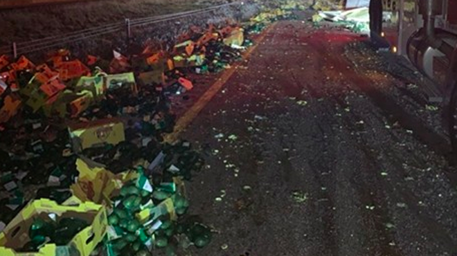 Collision Between Big Rig, Tanker Truck Spills Thousands of Pounds of Avocados Onto Highway Near San Antonio (2)