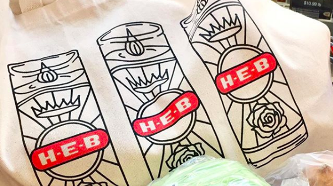 New Tote Bag Celebrates Puro San Antonio Culture with H-E-B Prayer Candle Design