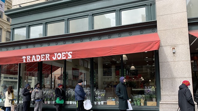 A line at a Trader Joe's location in New York City