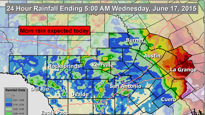 Bexar County missed out on the heaviest rains from Tropical Depression Bill.