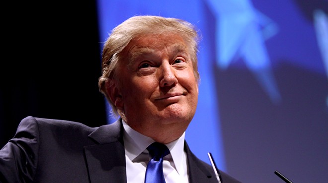 Presidential hopeful, billionaire and wig/toupee/transplant enthusiast Donald Trump