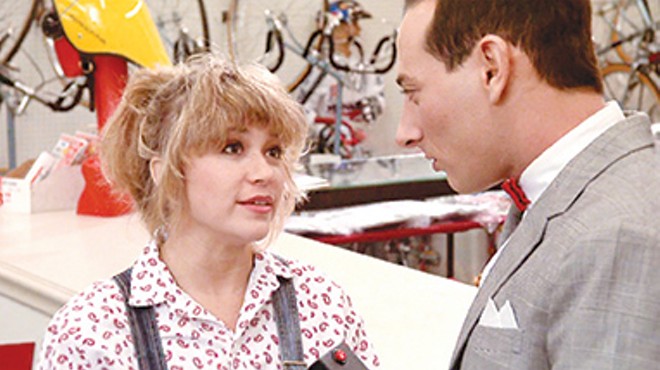 Elizabeth "E.G." Daily as Dottie and Paul Reubens as Pee-wee Herman in 'Pee-wee's Big Adventure.'
