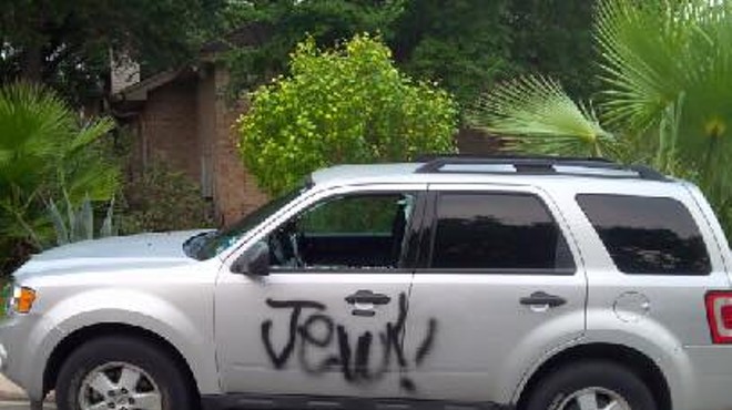 A Jewish congregation in San Antonio was targeted by anti-Semitic vandalism Tuesday night.