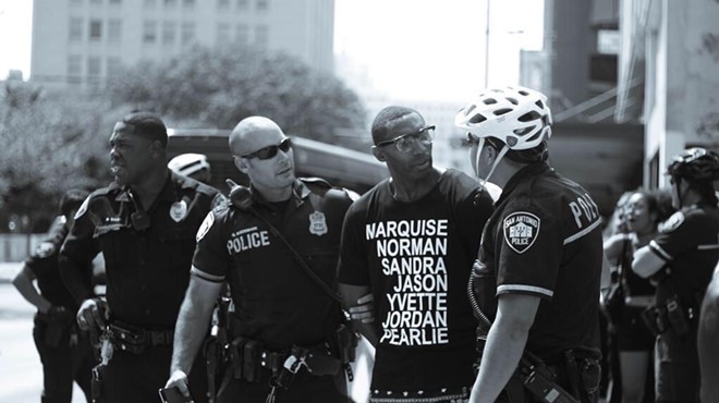 Black Lives Matter activist Mike Lowe disputes portions of arrest report.