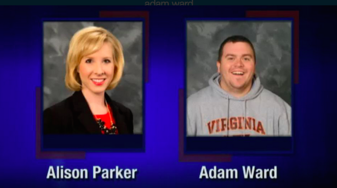 Television reporter Alison Parker and photojournalist Adam Ward were shot and killed during a live television news segment in Virginia today.