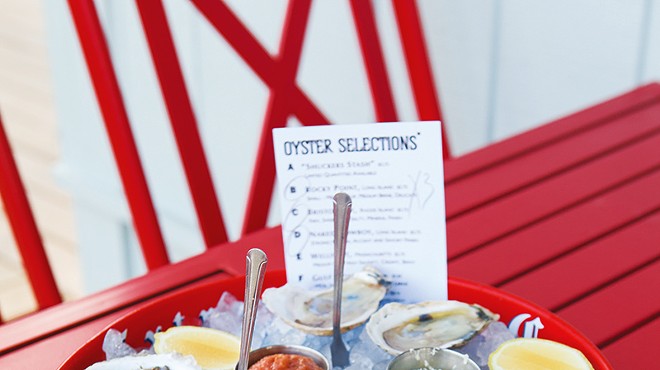 Shuck Shack's bivalve selection changes often, but always features something fresh.