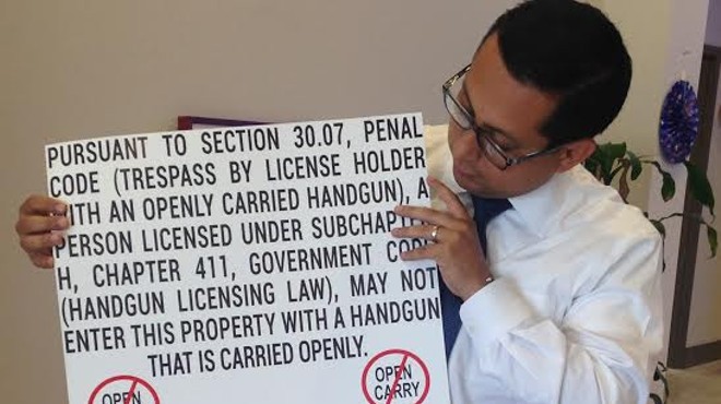 State Rep. Diego Bernal Has Signs for Businesses That Want to Prohibit Open Carry