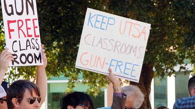 Last week students and faculty held a anti-campus carry rally at the UTSA Downtown Campus.