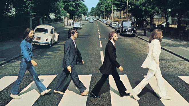 The cover of Abbey Road, said to depict a funeral procession