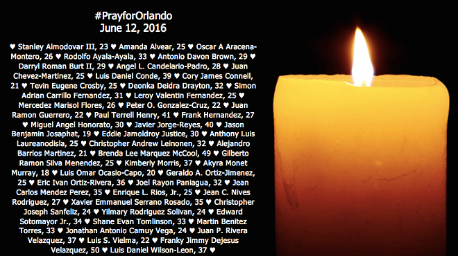 Vigil to Honor Lives of Orlando Shooting Victims