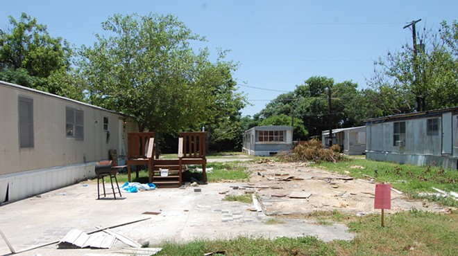 Some mobile homes have already been removed from the Plaza Mobile Home Park.