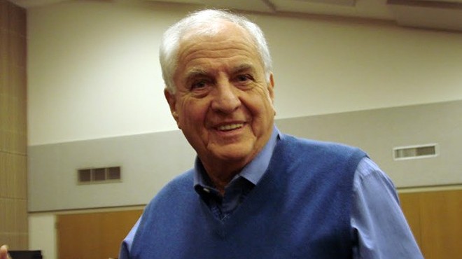Director/writer Garry Marshall at Trinity University practicing with the San Antonio Opera for L’Elisir d’amore (Elixir of Love) in 2008.