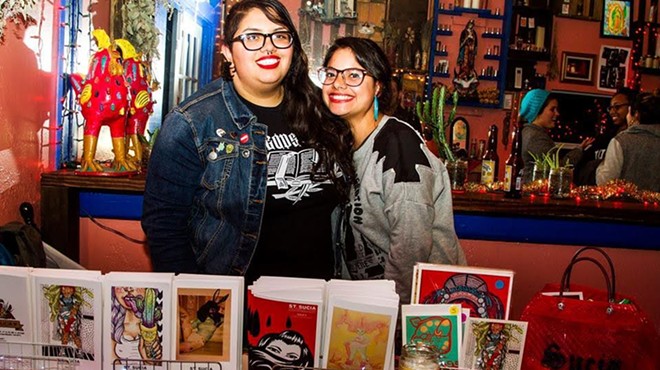 Isabel Ann Castro and Natasha I. Hernandez at the release of their sixth issue.