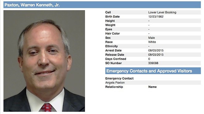 Texas Attorney General Ken Paxton was booked on felony fraud charges in 2015.