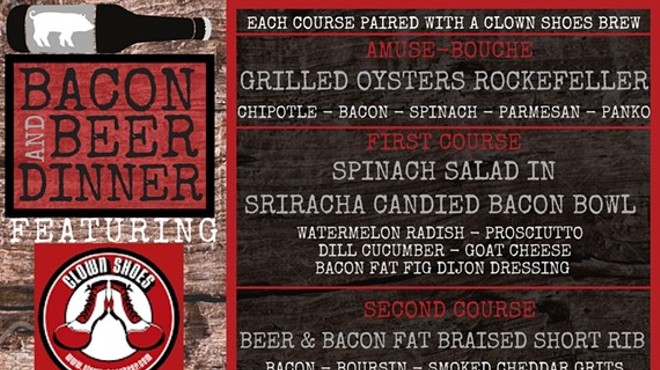 Bacon and Beer Dinner with Clown Shoes Beers