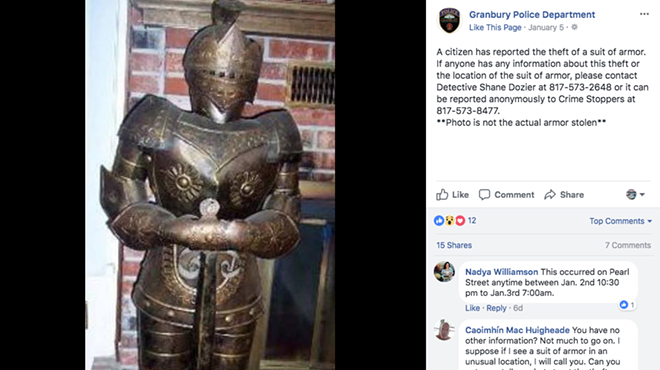 Has Anyone Seen Murphy? A Texas Family's Suit of Armor is Missing