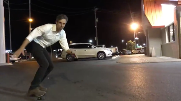Beto skateboarding at Whataburger
Tall lanky zaddies should do themselves a favor and dress up as Beto O’Rourke for Halloween, For extra cool points, grab a skateboard and shred over at a Whataburger to capture O’Rourke in his zen.
Photo via Facebook / Beto O'Rourke 