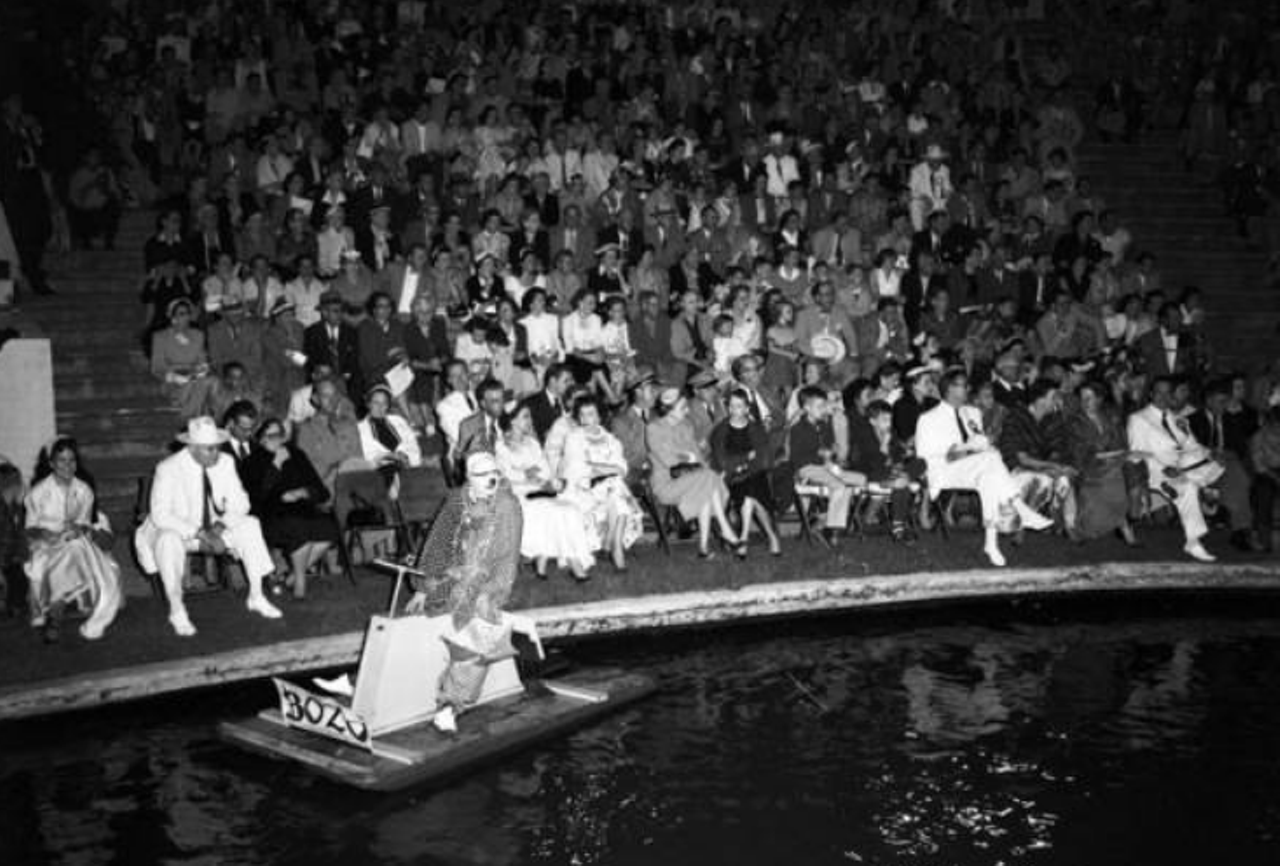 Bozo the Clown in the Fiesta San Jacinto River Pageant
You're forever in our hearts, Bozo.
