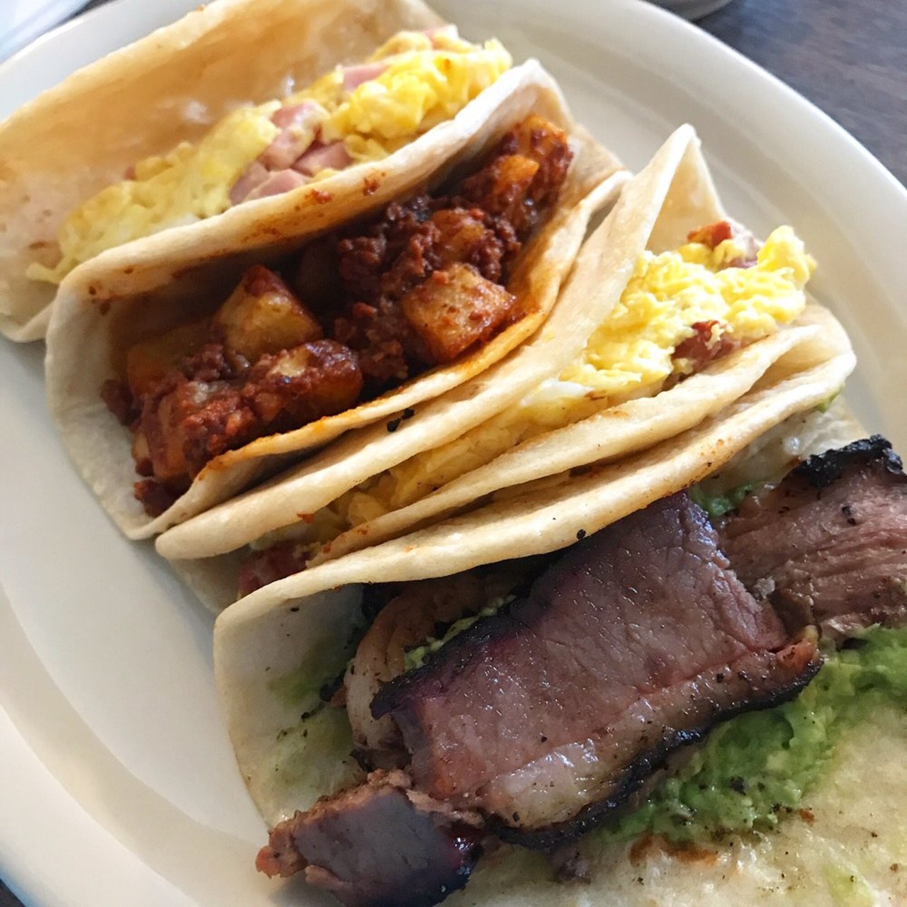 Garcia’s
842 Fredericksburg Rd, (210) 735-4525, facebook.com
Brisket tacos are the name of the game at Garcia’s, which has been serving San Antonio for more than half a century. Yes, this restaurant is probably older than you.
Photo via Yelp / Alex S.