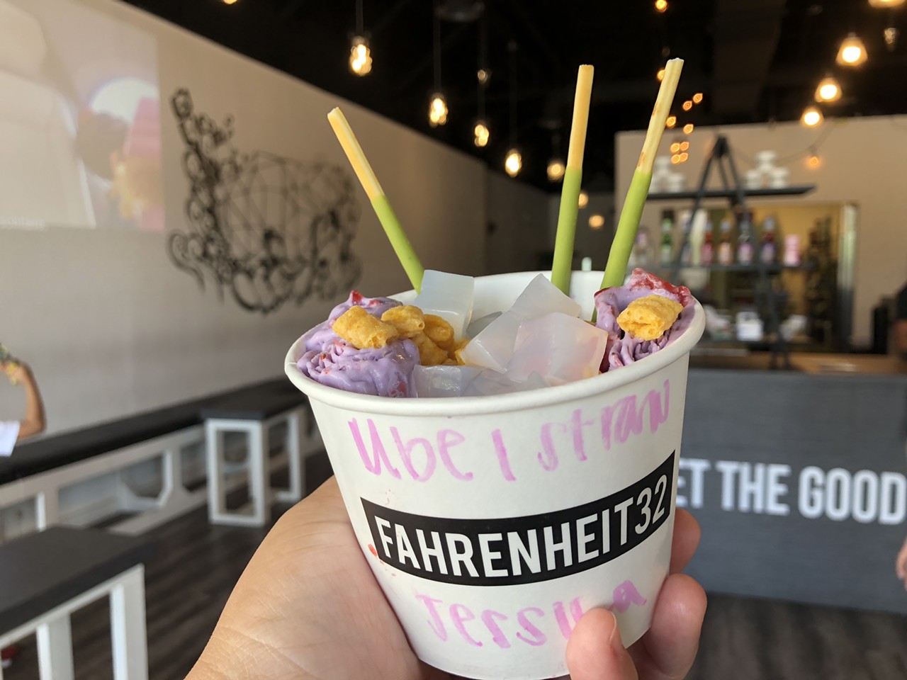 Farenheight 32
226 W. Bitters Road, Suite 119,  (210) 627-6232, facebook.com/fahrenheit32
Rolled ice cream rolled through San Antonio in 2017 and it's here to stay. El Paso-based Fahrenheit 32 at Embassy opened its third location in Texas. Flavors include everything “Purple Haze” with taro ice cream or “Black Magic” with black sesame ice cream with unlimited toppings.  
Photo by Jess Elizarraras