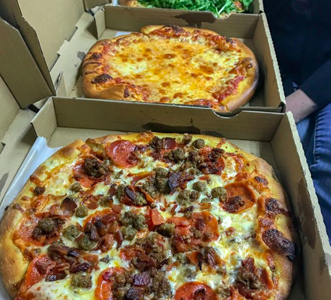 The Last Slice
3021 MacArthur View, (210) 994-5661, thelastslice.net
Order by the slice (duh) or by the pie – there’s even happy hour! Pair your pie with wings or a sub for a true feast. Best yet, you can feast on this goodness via DoorDash.
Photo via Instagram / franktheref
