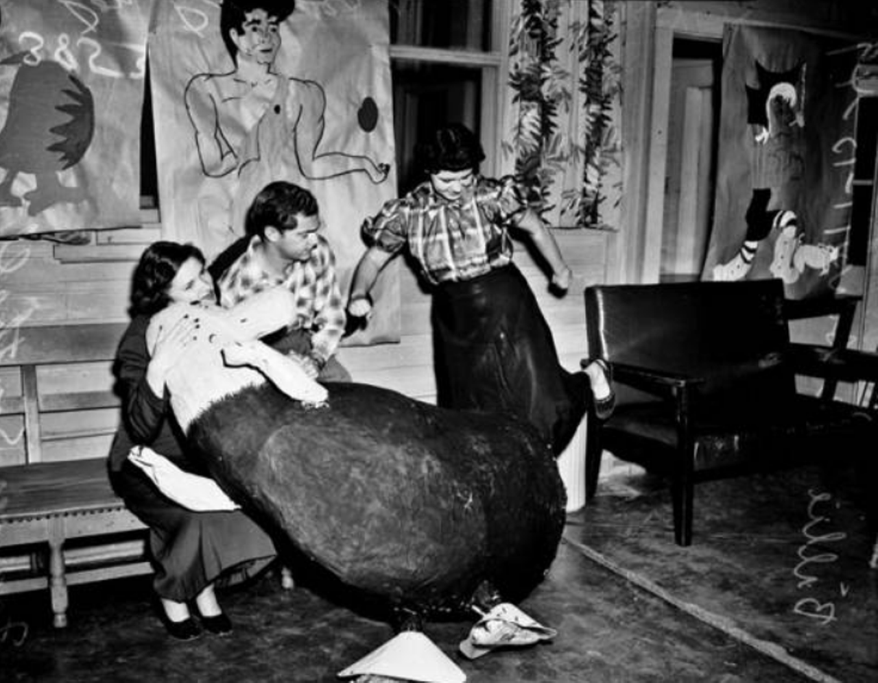 Trinity University kept its cool status by holding special events, like this kigmy dance party back in 1949.