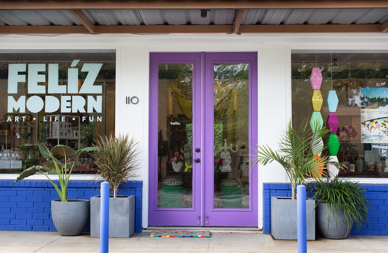 Feliz Modern
110 W Olmos Dr, (210) 622-8364, felizmodern.com
Imagine walking into a store that dreams were made of. That’s what we have here! Check out the quirky mix of vintage and modern goods including party goods, fun gifts, beautiful home decor, and locally sourced items.
