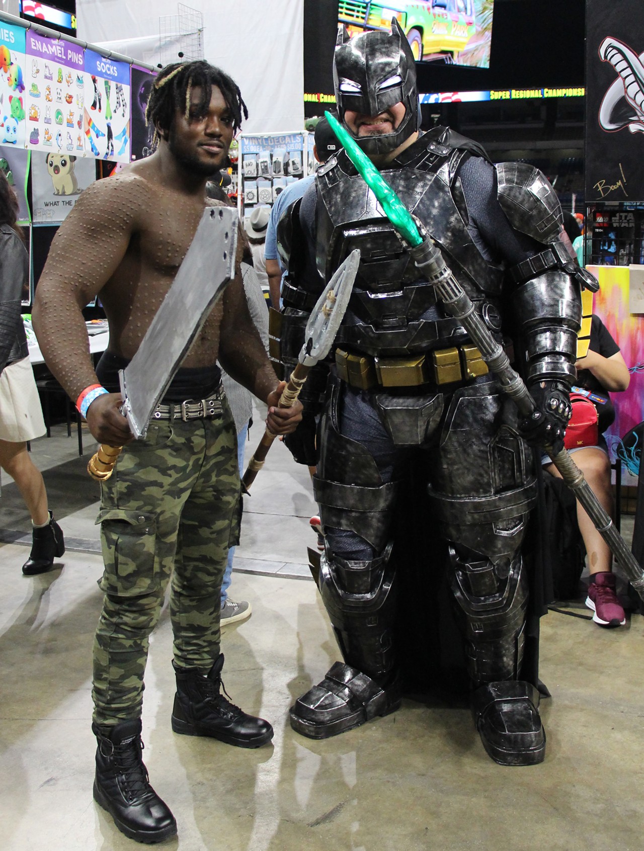 Erik Killmonger (Black Panther) and Batman (Batman v Superman)