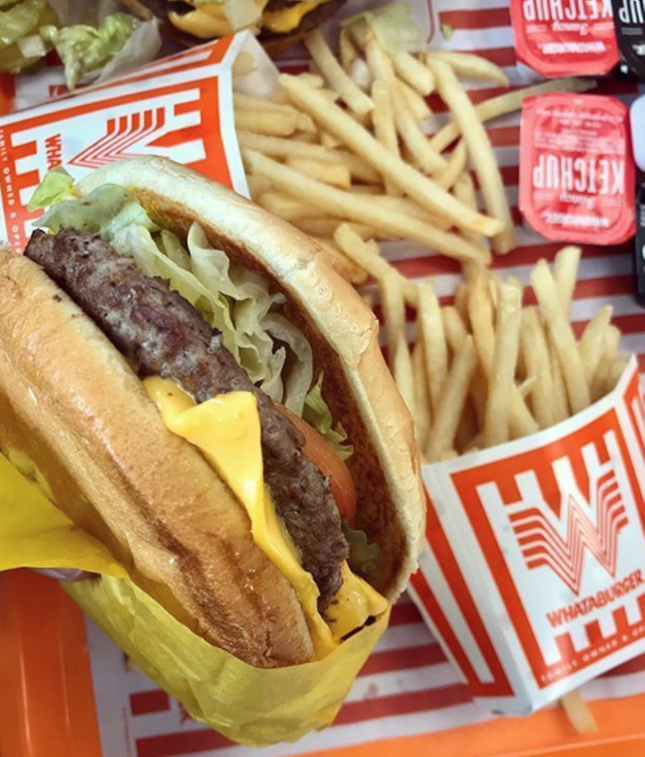 Whataburger
Multiple locations, whataburger.com
Ok, we have one exception to the aforementioned fancy-places-only rule. If you feel like keeping it simple with a burger, you might as well stop by one of the numerous chain locations and score a free Justaburger (after signing up for email alerts).
Photo via Instagram / ww_jessdoit