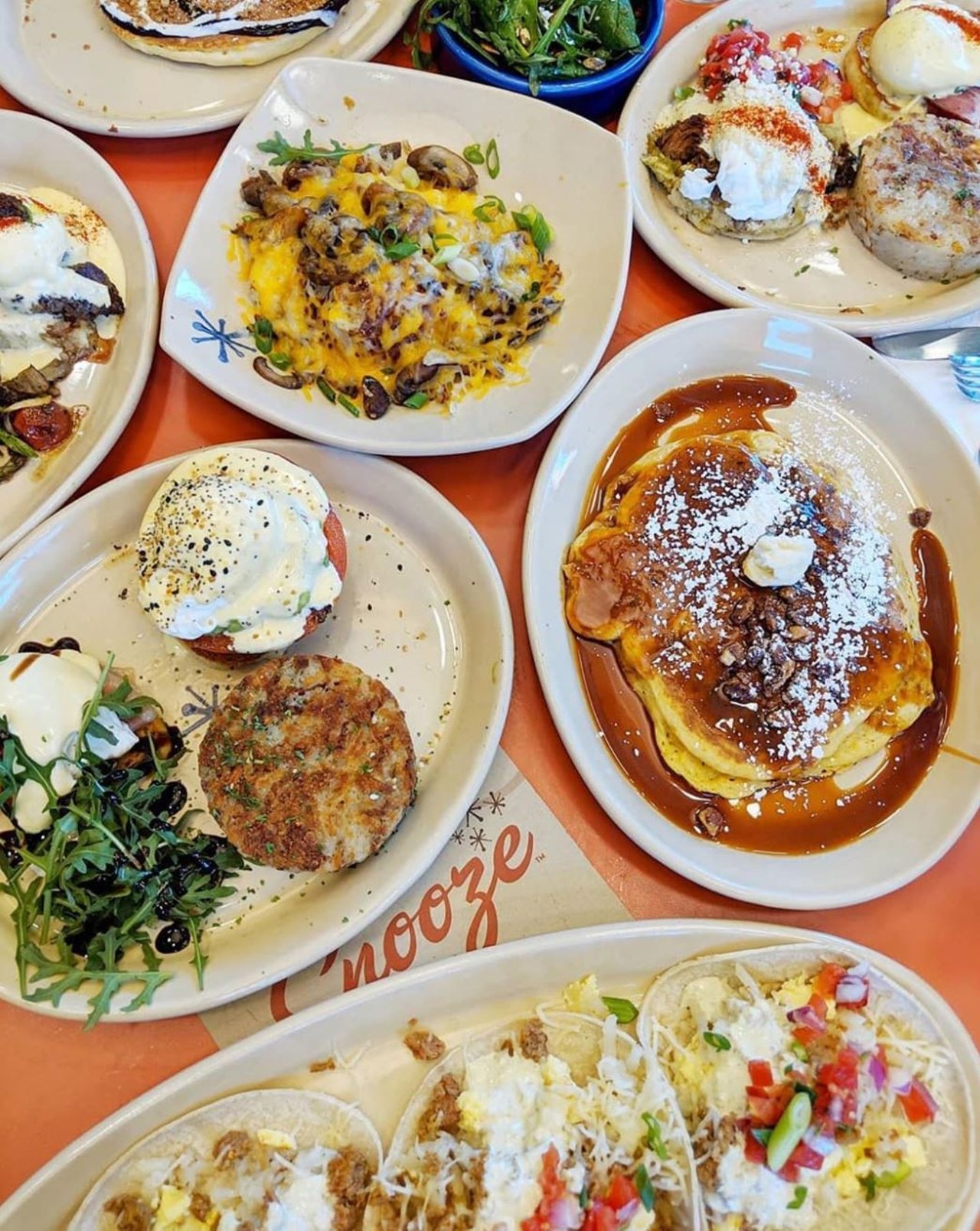 Snooze, an A.M. Eatery
11255 Huebner Rd Suite 100, (210) 962-5530, snoozeeatery.com
We know what you’re thinking – hey! Snooze isn’t *that* new, and it definitely didn’t just open this month. We know, but the newest San Antonio location just did. Which is good, because as anyone who has tried the other Snooze locations knows, they’re really popular. We need more! What can we say?
Photo via Instagram / snoozeameatery