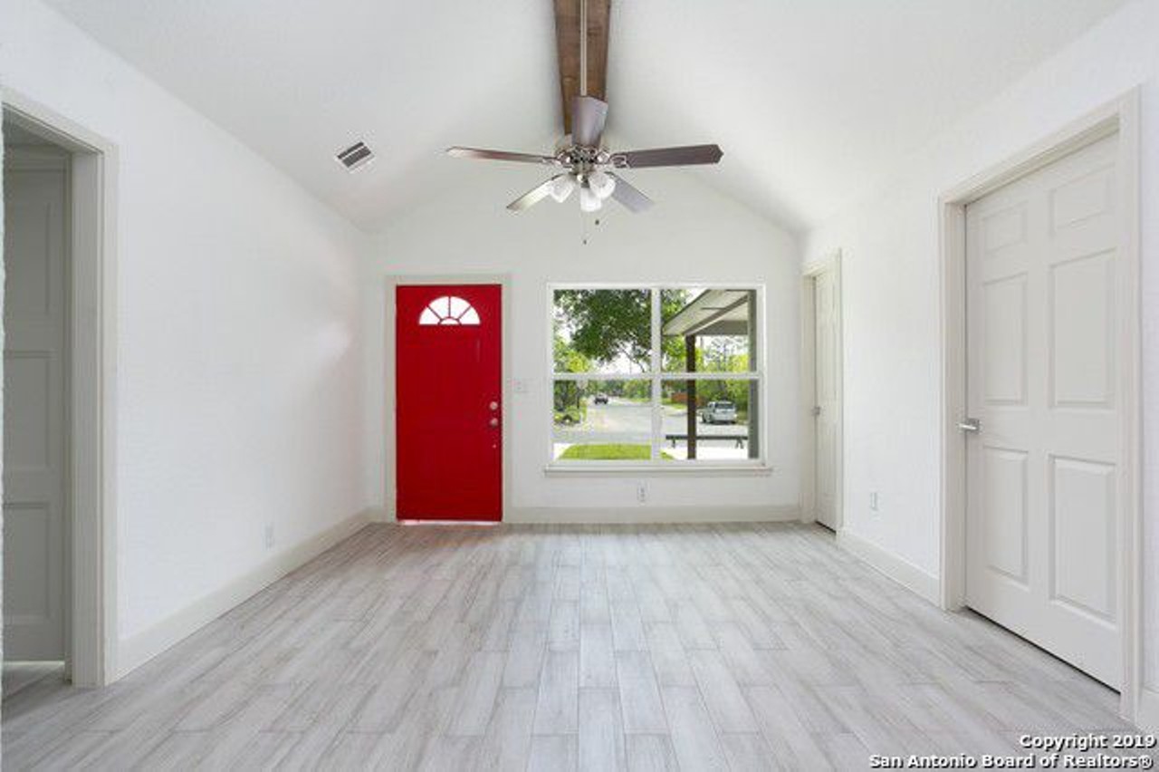 The red door is a nice touch, in addition to the open floor plan.