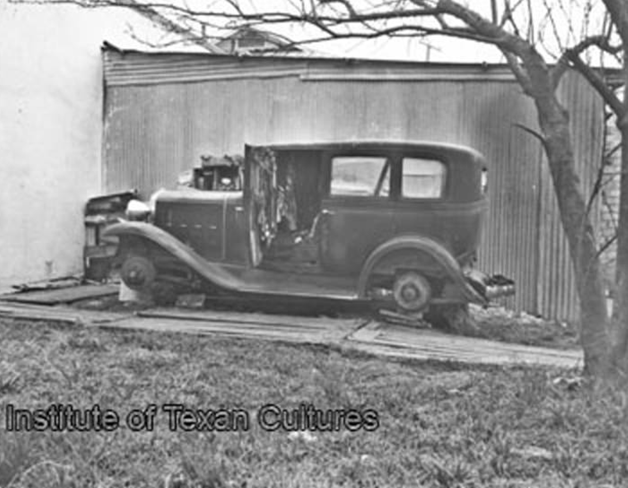 It may have been the early 1960s, but some unfortunate San Antonians used this 1932 Chevrolet as shelter.