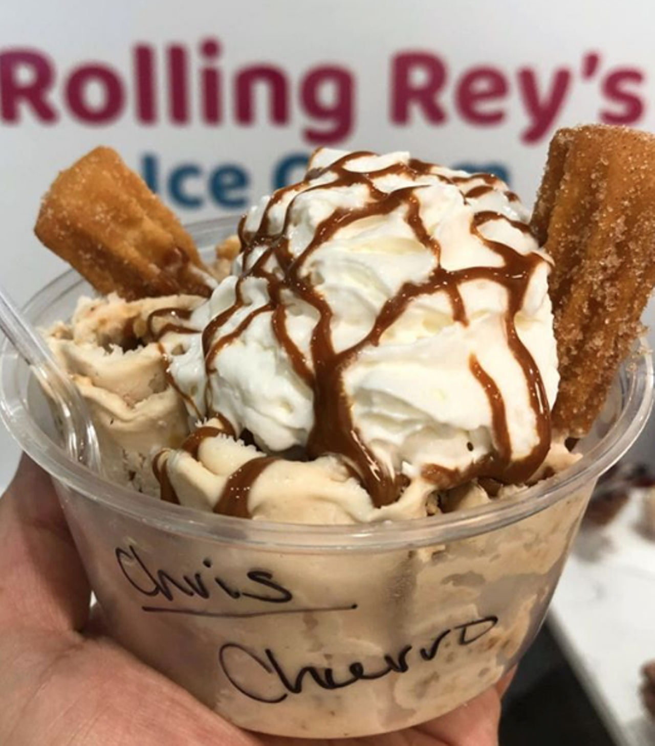 Rolling Rey’s
Multiple locations, rollingreysicecream.com
With locations throughout San Antonio, trust Rolling Rey’s to come through when you want something delicious. The Thai-style rolled ice cream is puro in every sense, with SA flavors like mangonada or gansito. If you want something more traditional, try one of the other pre-made flavors or get the wildcard flavor of the month.
Photo by @aymijo210 via Instagram / rollingreyssa