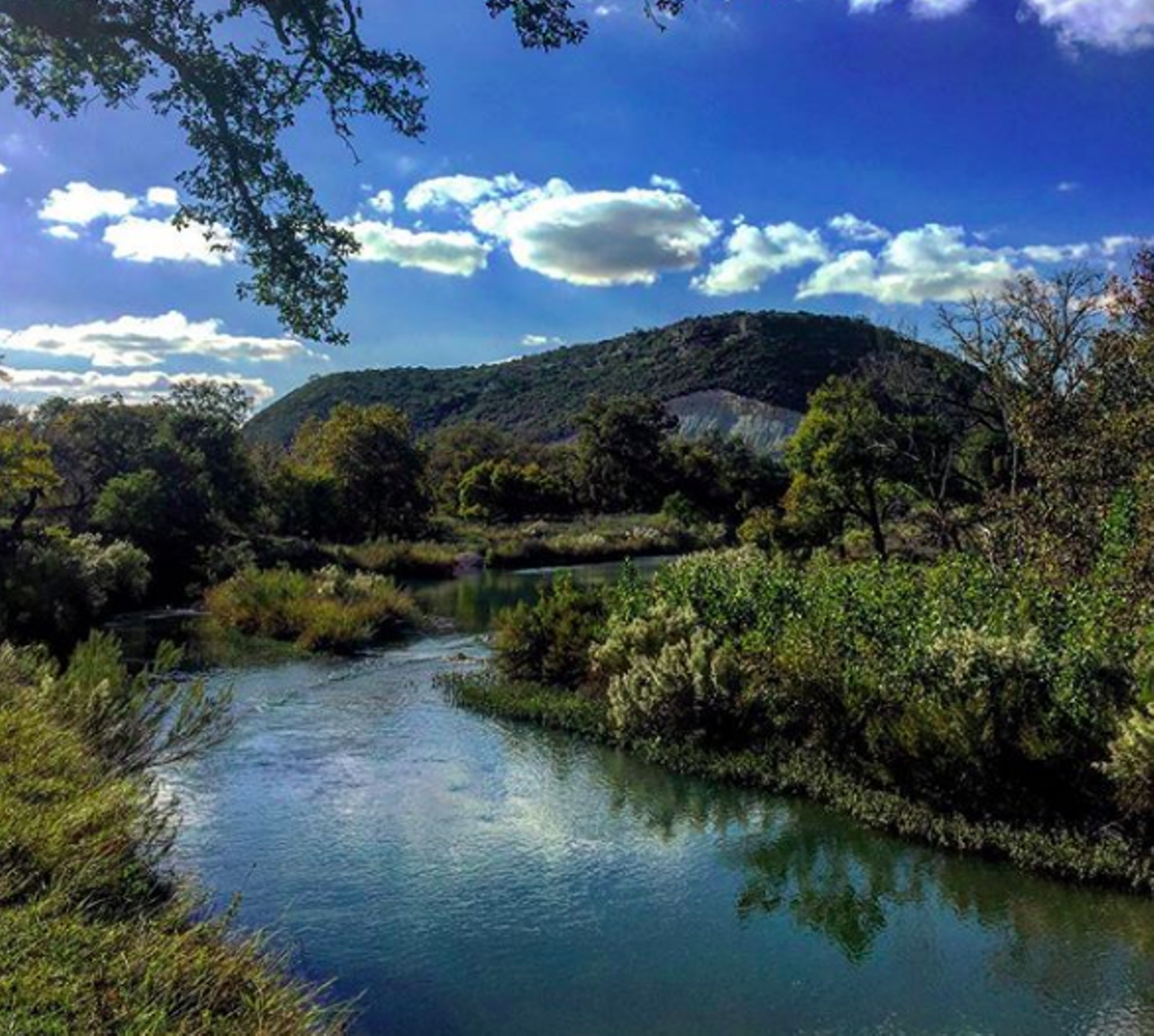 South Llano River State Park
1927 Park Rd 73, Junction, (325) 446-3994, tpwd.texas.gov
Nestled along the southern bank of the Llano River, this state park provides refuge for people. Still, humans can take part of the sereneness of the park, located in the Hill Country. Be sure to bring your sense of adventure so you can take your pick between swimming, floating the river, paddling and fishing, though you can stay dry by camping, hiking or biking. If you’re into astronomy, you may want to reserve time for some stargazing, as SLRSP is an International Dark Sky Park.
Photo via Instagram / psychadelic_bee
